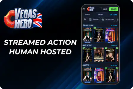 Vegas Hero Casino Streamed Action Human Hosted